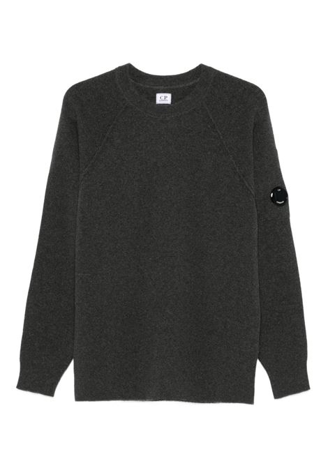 lambswool crewneck swetaer man grey C.P. COMPANY | 19CMKN040A-110149A978